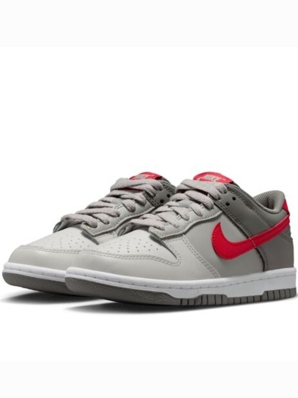 Nike Dunk Low Retro Gray & Red Ohio State Sneakers Youth 7 Women's 8.5